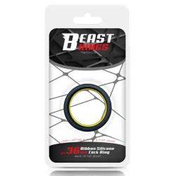 Beast Rings Cockring silicone Beast Ring 36mm Noir-Jaune